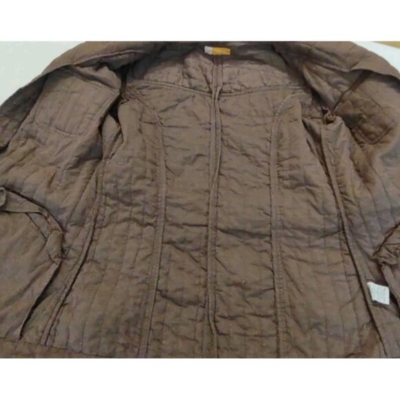 Tulle Women Belted Textured Vintage Design Jacket Brown Size M/L 90s - Picture 8 of 14